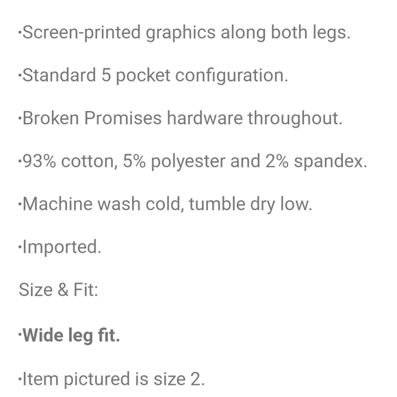 Broken Promises "don't leave" NWT - Picture 4 of 10